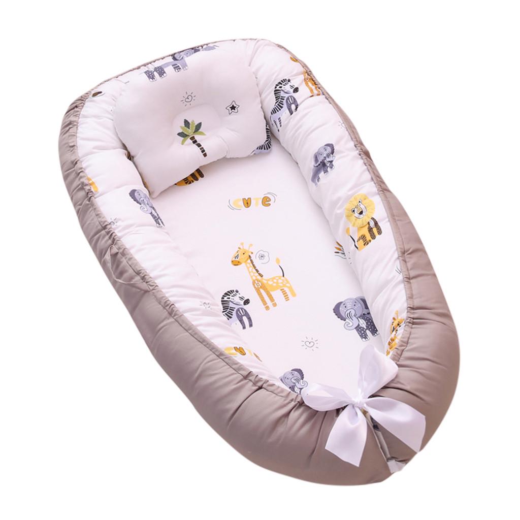 Newborn Infant Baby Portable Removable And Washable Crib Bed Cartoon 