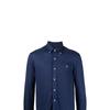 Polo Ralph Lauren Ss22 Solid Color Logo Embroidered Polo Collar Single-Breasted Long Sleeve Shirt Men Shirts Deep-Blue 710865356-003