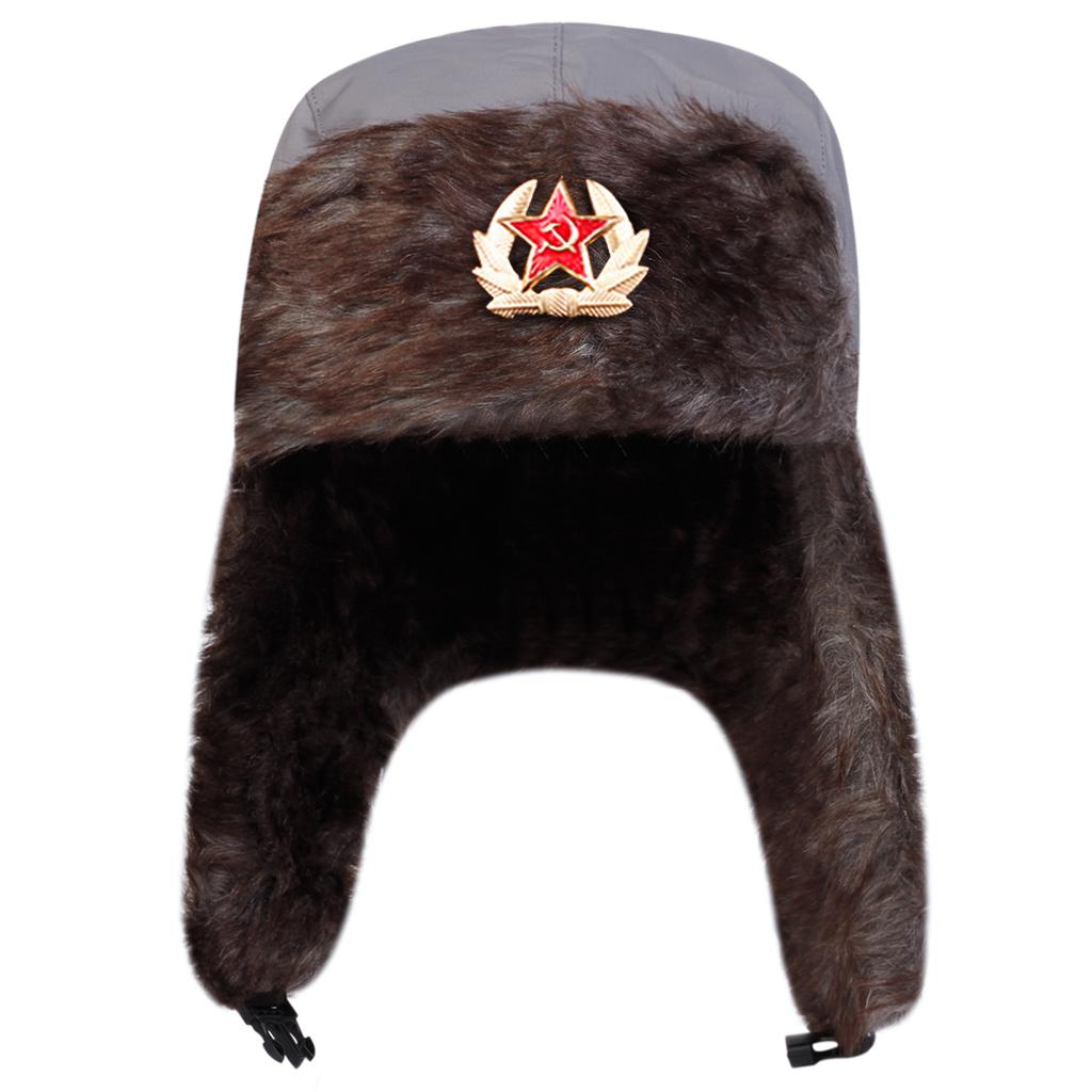 Winter Russian Coat of Arms Lei Feng Hat Men Outdoor Windproof and Cold Proof Bomber Hats Fashionable and Personalized Caps Cold Cap