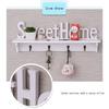 Sweet Home Holz Wandmontierter Kleiderhaken Wandhaken mit Ablage Tastatur und Vier Haken Heimdeko
