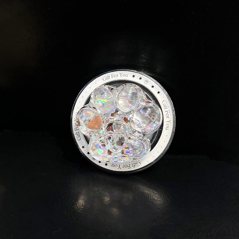 Ins Style Color Glitter Korean Mobile Phone Airbag Holder Women High-end Simulation Cat Paw Magnetic Suction Desktop