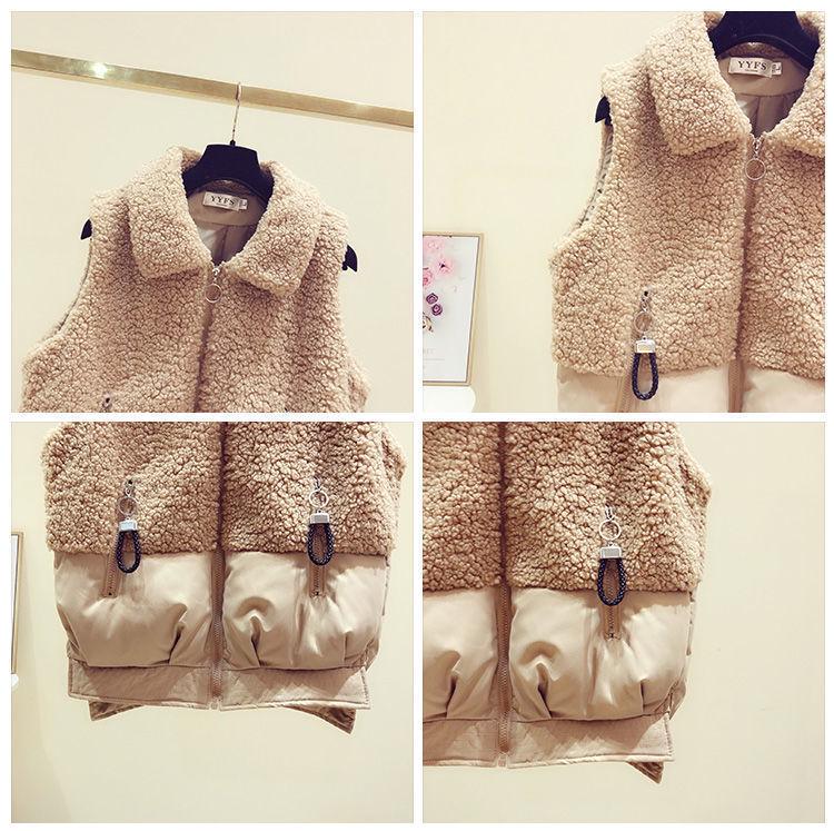 Sweet and Salty Street-Style Winter Vest, Lamb's Wool Sweatshirt, Wool Blend Pants Set: Trendy Autumn/Winter Women's Outfit, Youthful Style