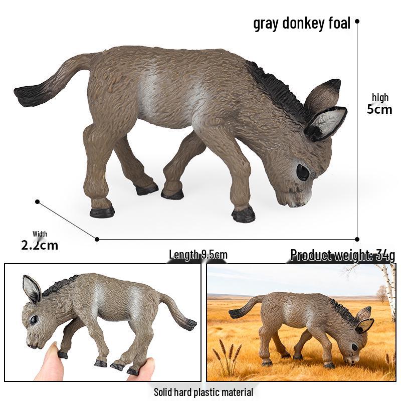 Children's Cognitive Animal Model Toy - Donkey Foal & Zebra Ornament