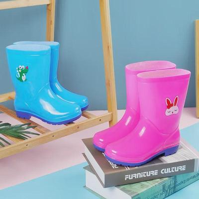 Kinder-Gummistiefel mit mittlerer Sohle für Jungen und Mädchen – Wasserdichte Schuhe für Kleinkinder