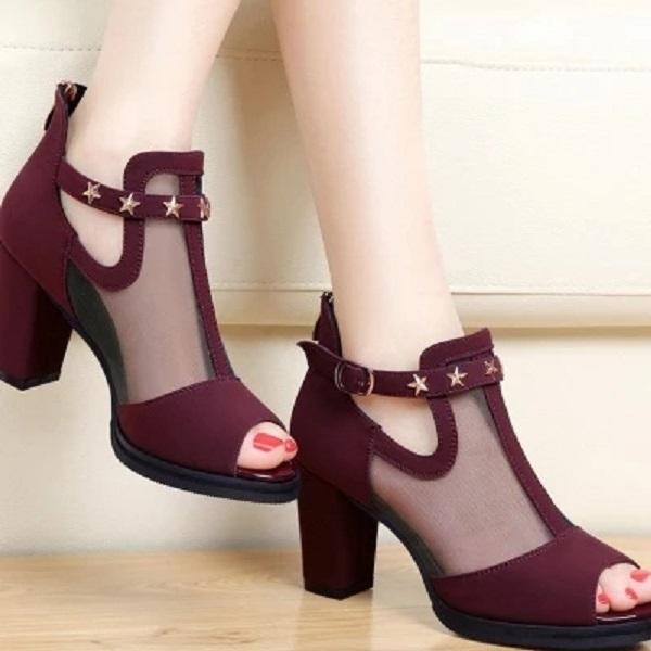 Mulheres bombas de salto alto grosso preto senhoras sapatos zíper dedo do pé aberto plataforma casamento