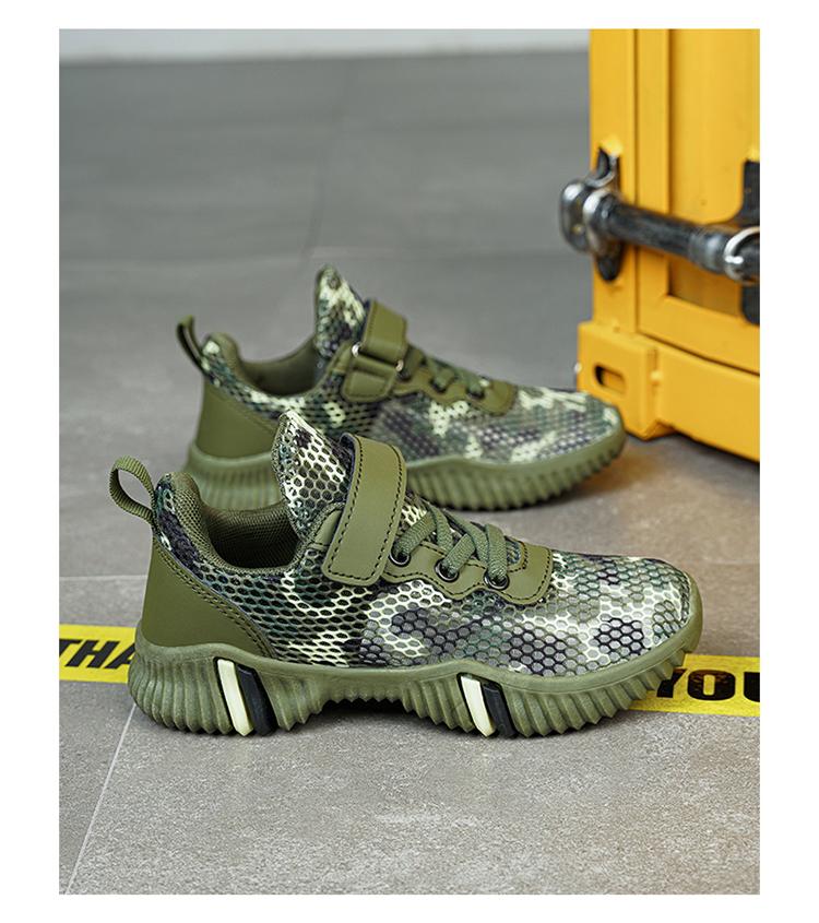 Children S Sports Shoes Boys Mesh Shoes Breathable Camouflage Fashion Nonslip Outdoor Sports Students Newesthookamp;Loop 27