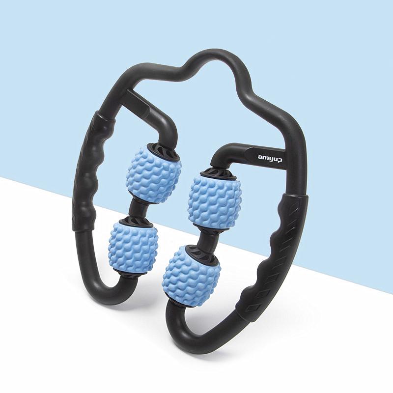 

Массажный ролик на открытом воздухе, дымоход, палка для теленка, товары для йоги, фитнеса, расслабляющий мышцы синий