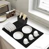 Silicone Dish Drying Mat Heat-resistant Sink Dish Organizer Durable Dish Drying Rack  Kitchen