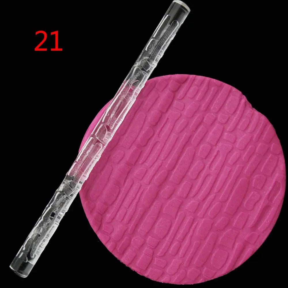 21 Стиль Горячая Распродажа Декорация Акриловые Инструменты для Выпечки Скалка для Тиснения Скалка для Теста