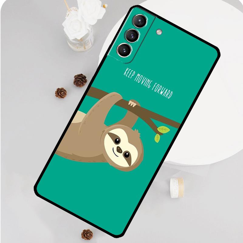 Funny Cute Sloths Phone Case For Samsung Galaxy S25 S26 Ultra S20 S21 S22 S23 S24 S10 Plus S25 FE Funda Cover