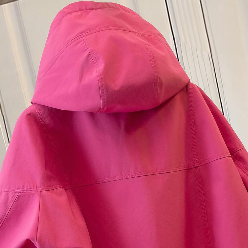 Women's Casual Hooded Workwear Windbreaker Jacket