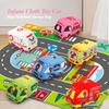 Baby Montessori Soft Car Toy with Map Game Mat Storage Bag Infant Cloth Book Cute Cartoon Sensory Training Toys Toddlers Gifts