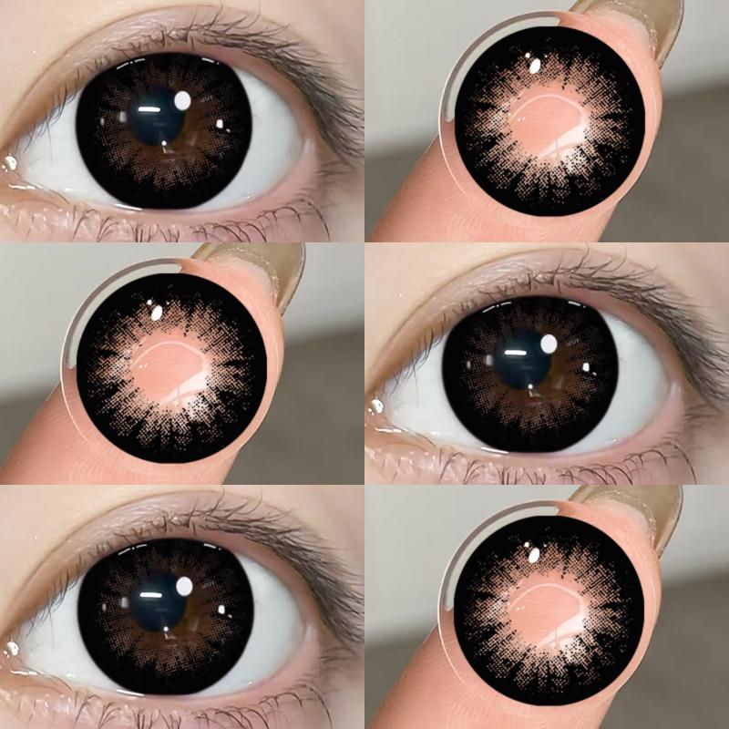 EYESHARE 1 Pair BUBBLE Gray Contact Lenses for Eyes Brown Natural Korean Softlens Beauty Eye Makeup Lens
