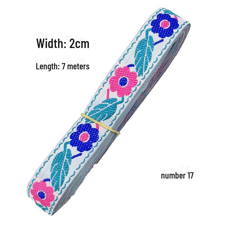 

Этническая жаккардовая тесьма: 2 см Ханьфу DIY аксессуары и домашний декор