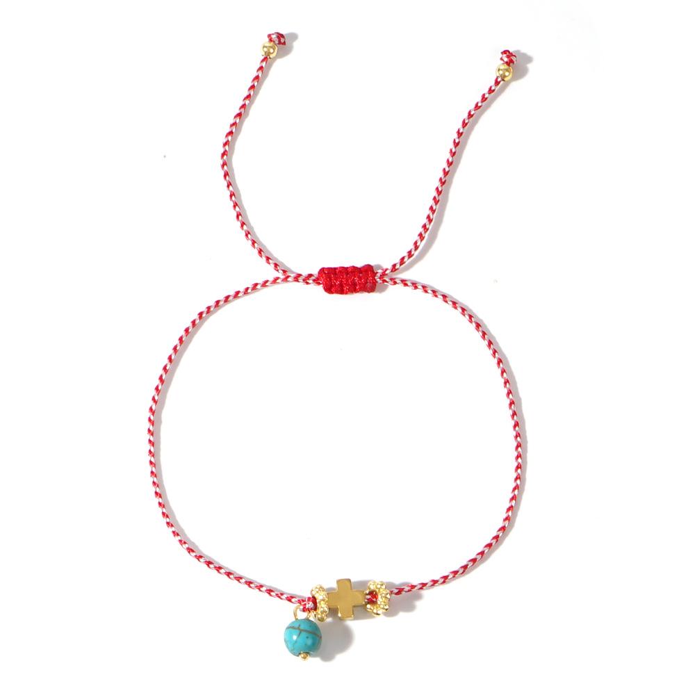 2025 Year of the Snake Lucky Red String Handmade Beaded Bracelet Set with Evil Eye for Couples