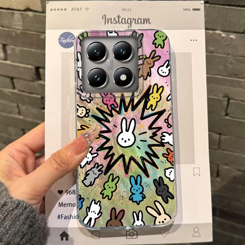 

Gradient Rainbow Cat Animal Cartoon Girls Women Phone Case For Xiaomi 14T 13T Pro 14Tpro 11 Lite 5G NE Bumper Fundas Cover Xiaomi 13T