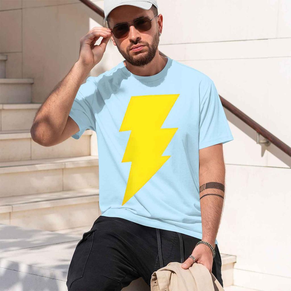 Yellow Lightning  New Model Unisexs Shortsleeve Crewneck TShirt Classic Casual Multiple Colors and Sizes for Daily Wear All