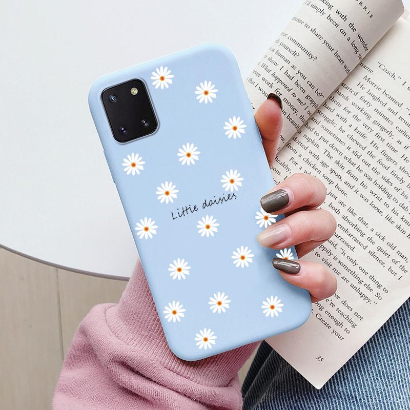 Měkké pouzdro pro telefon Samsung Galaxy Note 10 Lite Kryt na telefon Roztomilé květiny Motýl Fundas TPU Coque Pro Samsung Note 10 Lite Nárazník