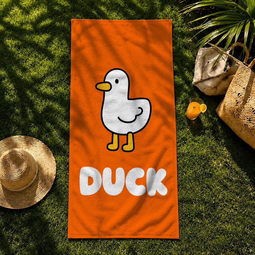 Animal Art D-Duck F-Funny Towel Towel beach towel, quick drying absorbent bath towel for Swim,Gym,Camping,Outdoor hot