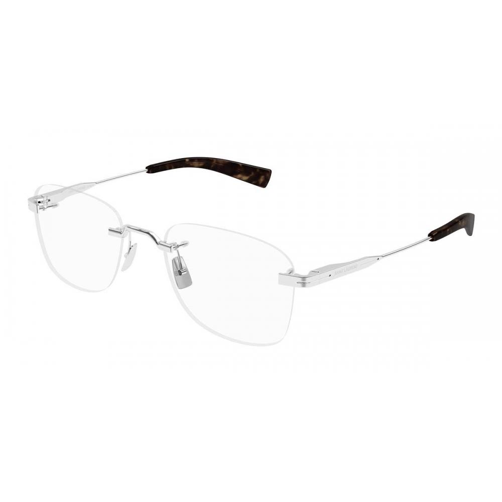 

Saint Laurent Unisex Eyeglasses Sl 744 001 Silver/53-20-145