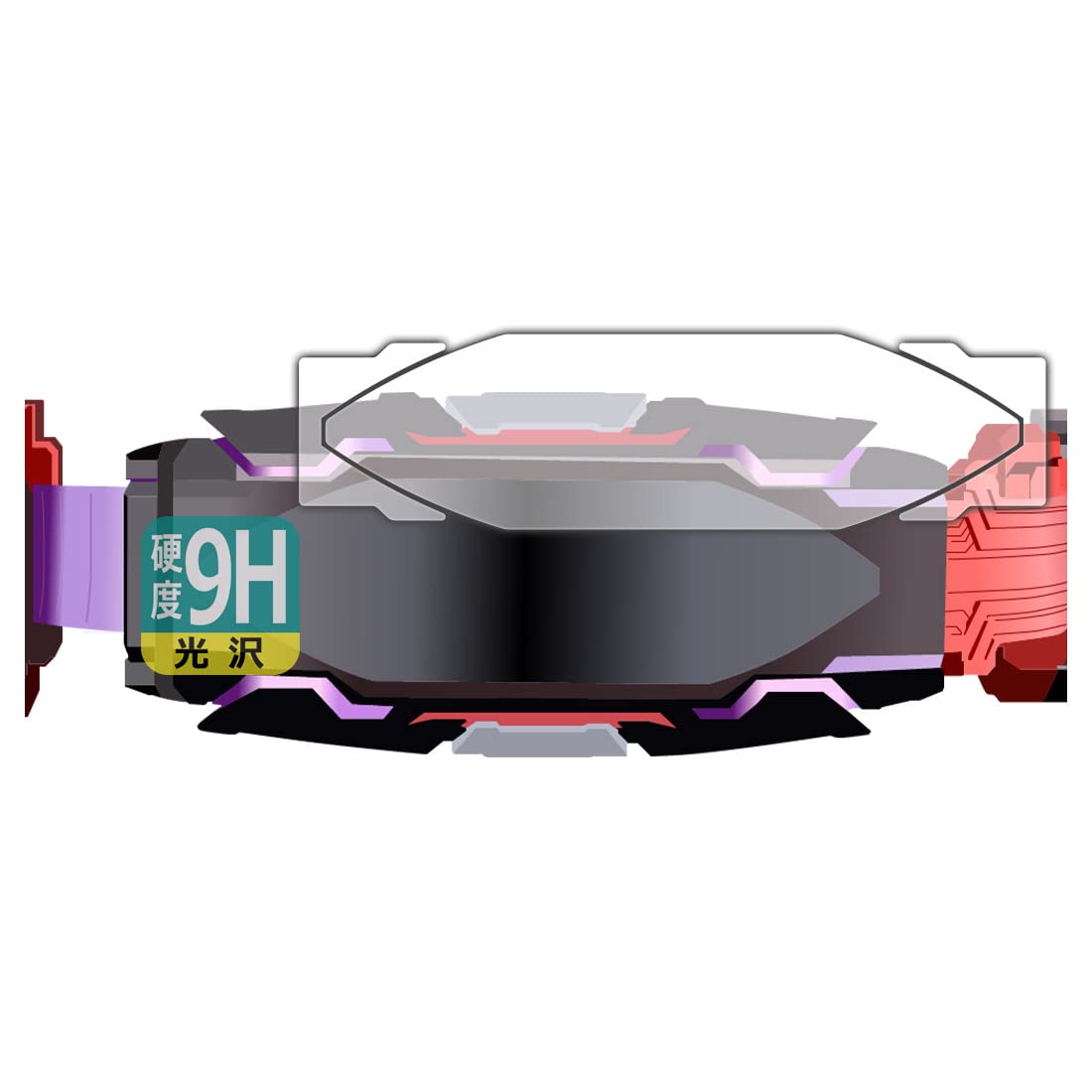 

PDA Kobo Kamen Rider Geets Transformation Belt DX Vision Driver Compatible 9H High Hardness [Glossy] Protective Film, Made in Japan