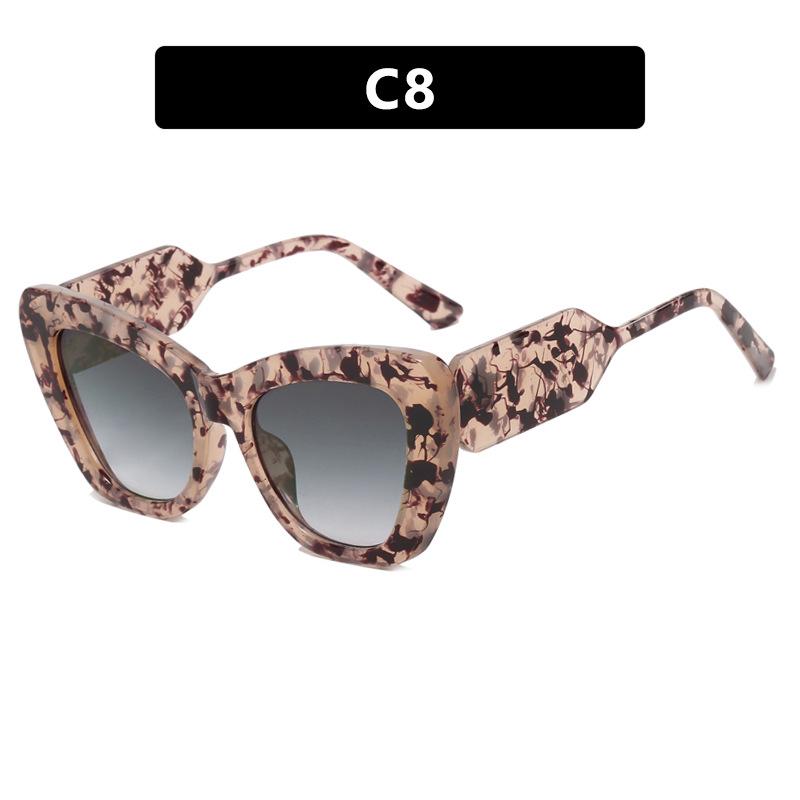 Kodon 2023 Cat-Eye Colorblock Flache Gläser Blaulichtfilter Brille - Influencer-Stil