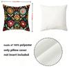 Bohemian Vintage Floral Print Throw Pillow Covers Pattern Cushion Cover Suitable For Sofa Bedroom Car Pillow Cover