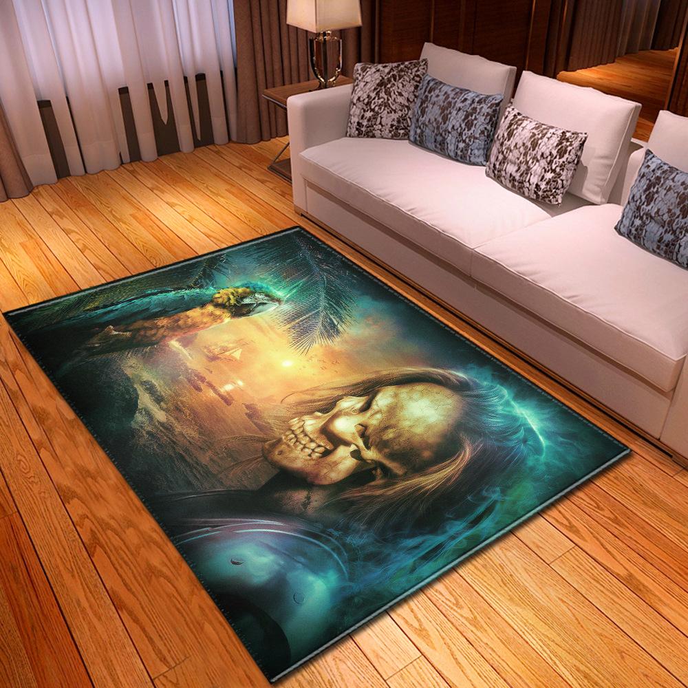 Skull Living Room Floor Mat Bedroom Dining Room Carpet Carpet Doormat