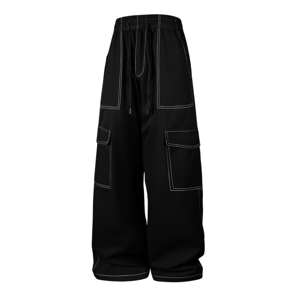 Men's Cargo Pants with Multiple Pockets - Casual Multi-Pocket Trousers for Everyday Wear