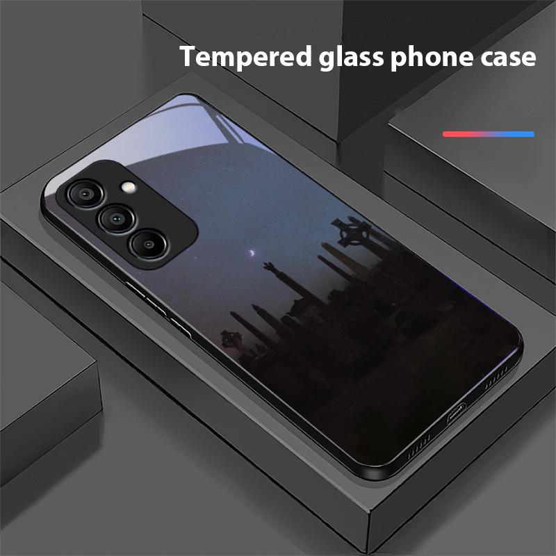 The Dark House For Samsung Galaxy A15 5G 54 4G 51 50 24 35 90 71 12 51 53 52S 80 22 34 Black Tempered Glass Phone Case