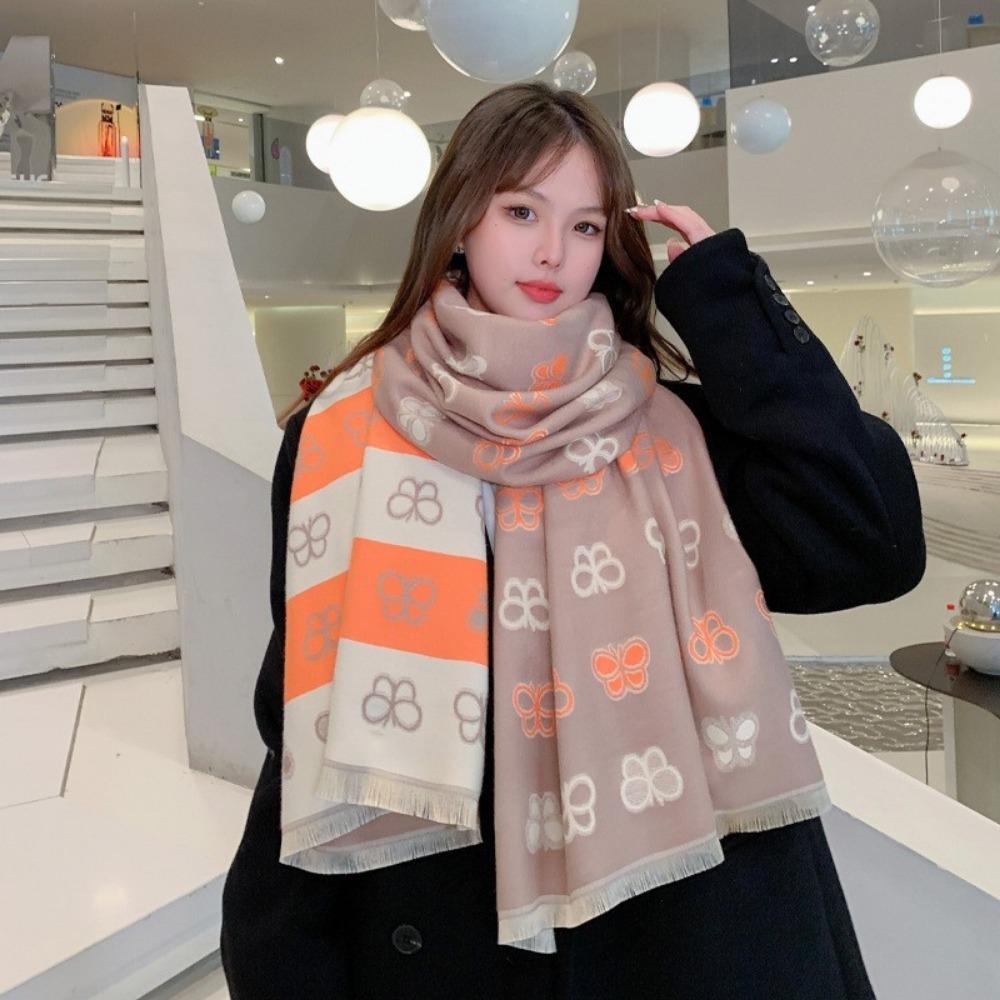 190*65cm Winter Wraps Scarf Women Lady Fringed Shawl New Cashmere Shawl