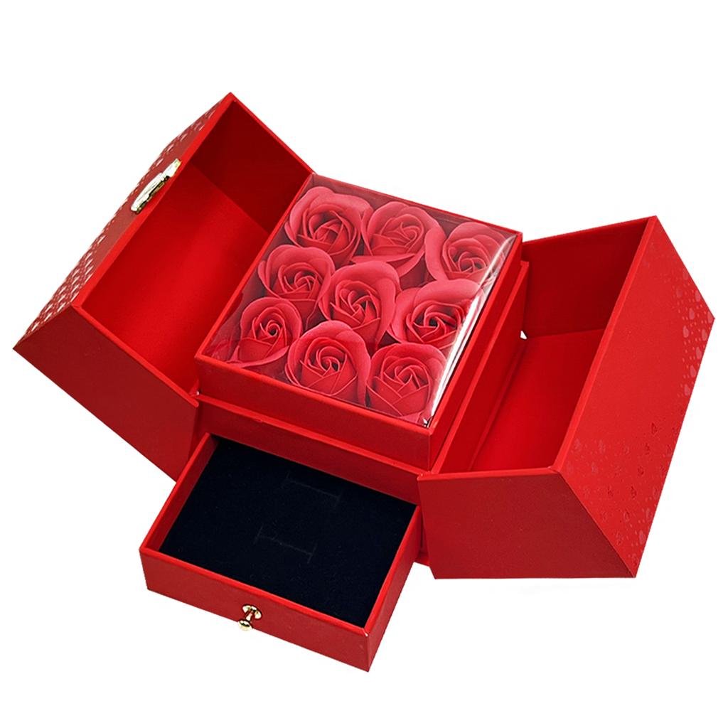 Luxury Heart-Shaped Necklace with Red Synthetic Zirconia Pendant,Romantic Gift for Mom,Birthday, Valentine'S Day, Wedding Party