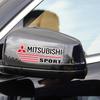 Car Rearview Mirror Decal Decorative Sticker For Mitsubishi Lancer Ralliart ASX Mirage Pajero Xpander Attrage L200 Eclipse Cross