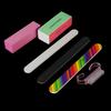 6Pcs Nail Art Sanding File Buffer Block Cleaning Brush Manicure Tool Kit Set