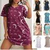 Fashion Casual Women Nightdress Short Sleeve Dresses Loose Fit Nightwear Home Clothes Nightie Loungewear Dresses