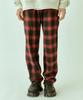 GIFTORIGINAL (Unisex) Elastic Waist Check Easy Pants_Tartan Red