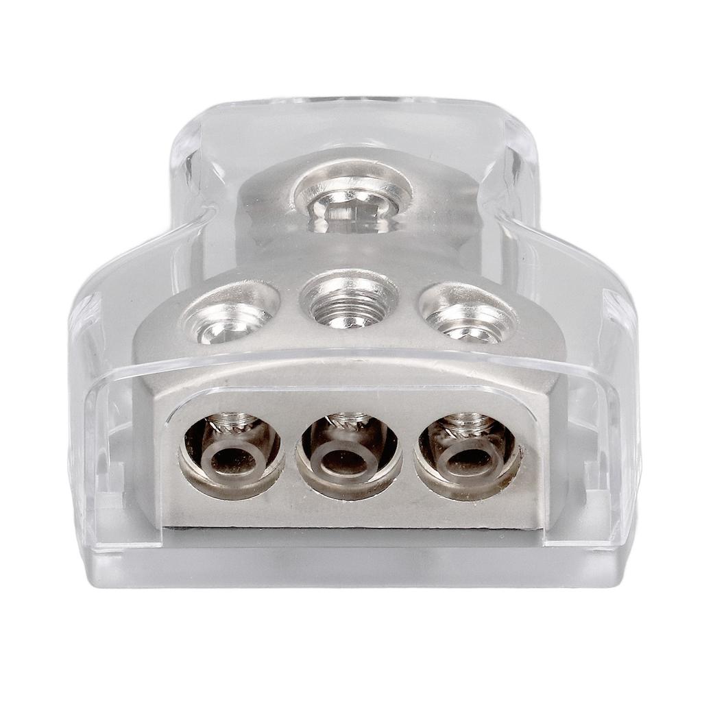 3‑Way Power Distribution Block Audio Fuse Holder Distributor Connecting Block for CarsTransparent Base