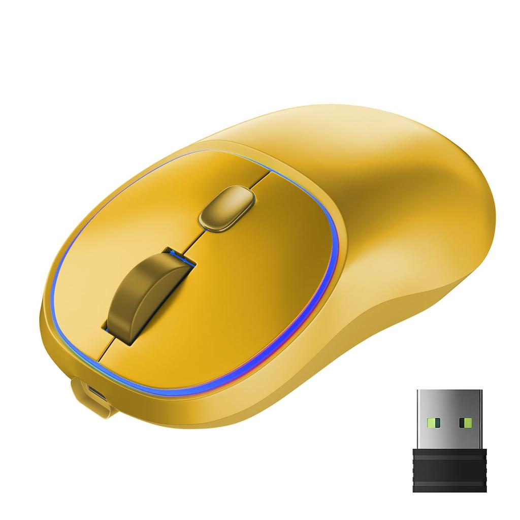 Bluetooth Wireless Mouse [Multi-Connection, Bluetooth 5.2], 2.4GHz, 3-Level DPI Switching, Quiet, Ambidextrous, Energy-Saving, Slim,