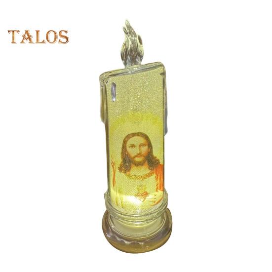 

1/6 шт. светодиодные беспламенные молитвенные свечи мерцающие поддельные свечи молитвенные свечи Иисусовы религиозные чайные свечи украшения A