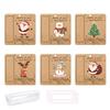 6Pcs Kraft Paper Christmas Tree Hanging Pendant Xmas Tree Ornament  for Holiday Party Scene