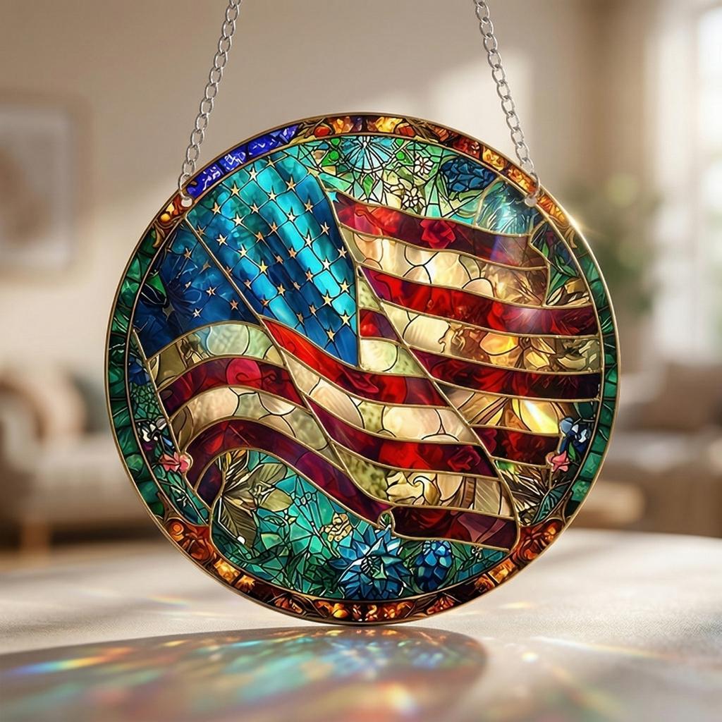 2D Flat Freestanding Acrylic Disc, Home Wall Decoration, Porch Ornament, Chain Pendant.