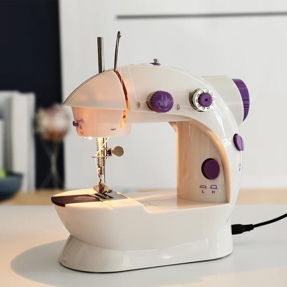 Double Thread Electric Sewing Machine 2-Speed Sewing Tool Portable Sewing Machine  Simple Sewing
