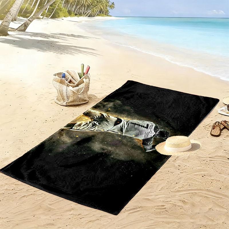 CR7 Print Strandtuch, Großes Weiches Schnelltrocknendes Handtuch für Strand Camping Schwimmen