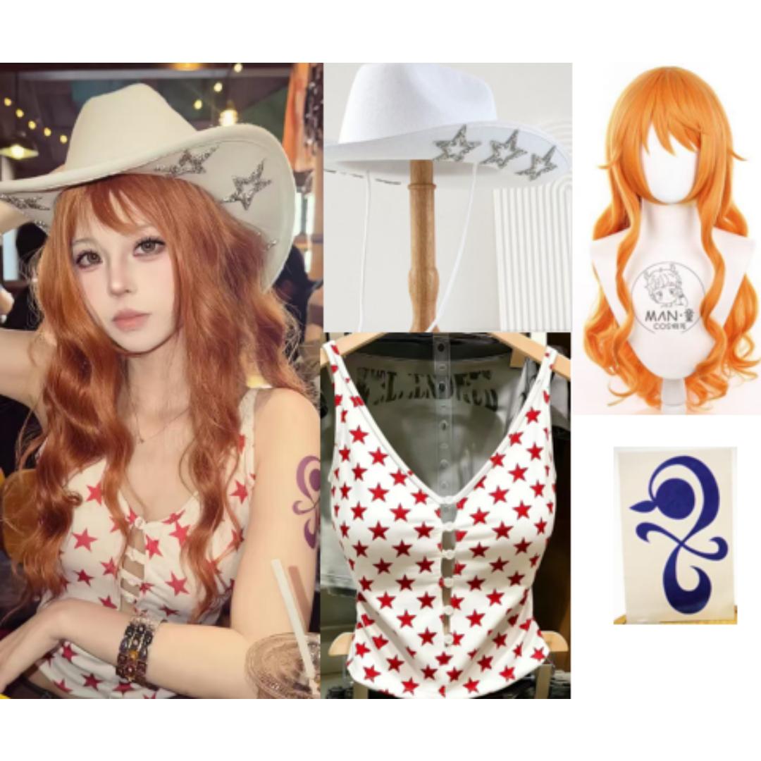 

Ensemble complet de olympiques de cosplay Nami pour femmes et filles, haut et jupe, tenues de ceinture, fête d Halloween et de c S&ONE PIECE