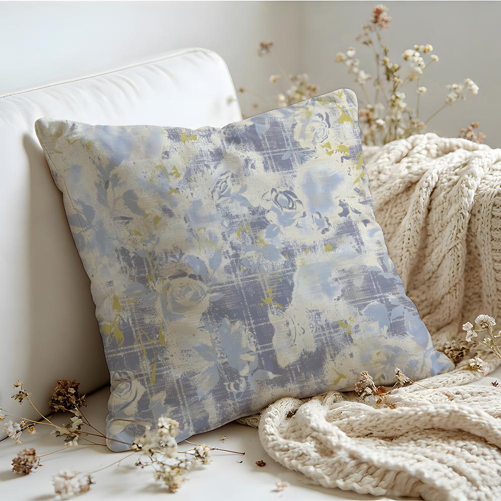 Cushion Cover Linen SkinFriendly Soft Decorative Case For Sofa Home Decor Anime Retro Prints Pillow cover