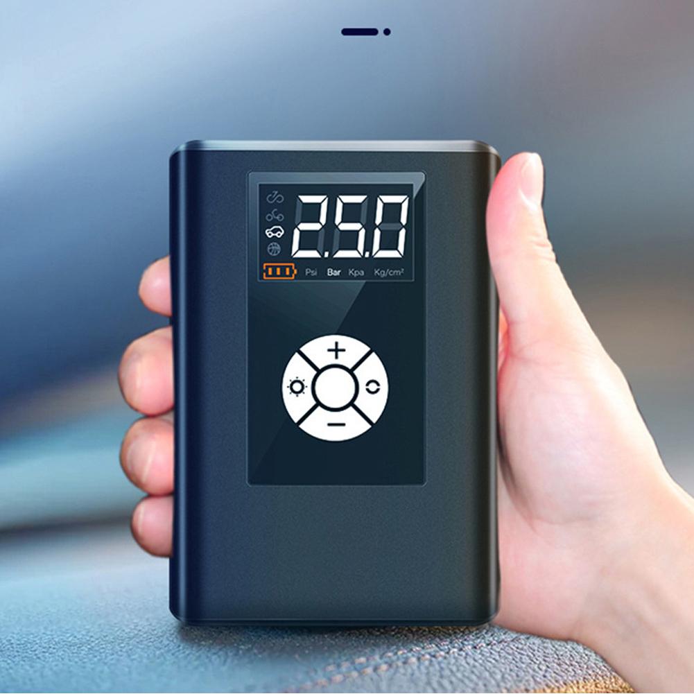 120W 40L Min 2.5 Inch Digital Display Screen Cordless Car Air Pump Car Bicycle Tire Air Pump Portable Multifunctional