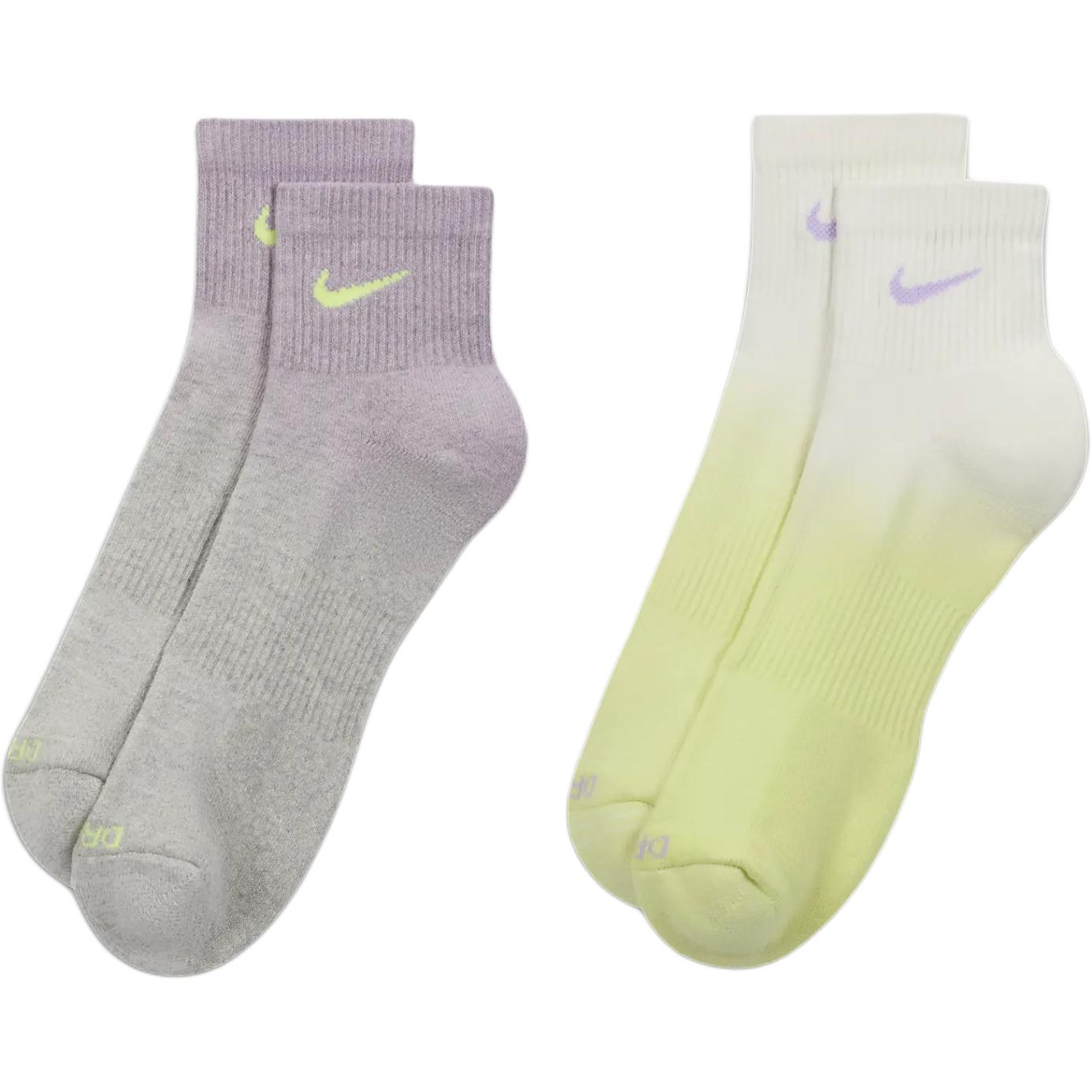 Nike Everyday Plus Ankle Socks Unisex 2 Pack FJ4913-908 M