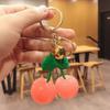 Black Cherry Pendant Charm for Women's Exquisite Internet-famous Crystal Cherry Bag High-Grade Accessories Bag Charm