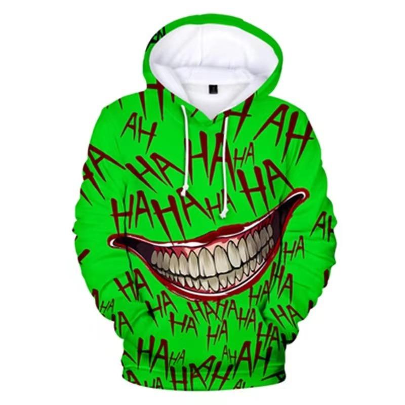 Haha joker 3D Print Bluza z kapturem Męska/damska Hip Hop Zabawna Jesień Streetwear Cienki Styl Oversized Bluza z kapturem dla par Ubrania