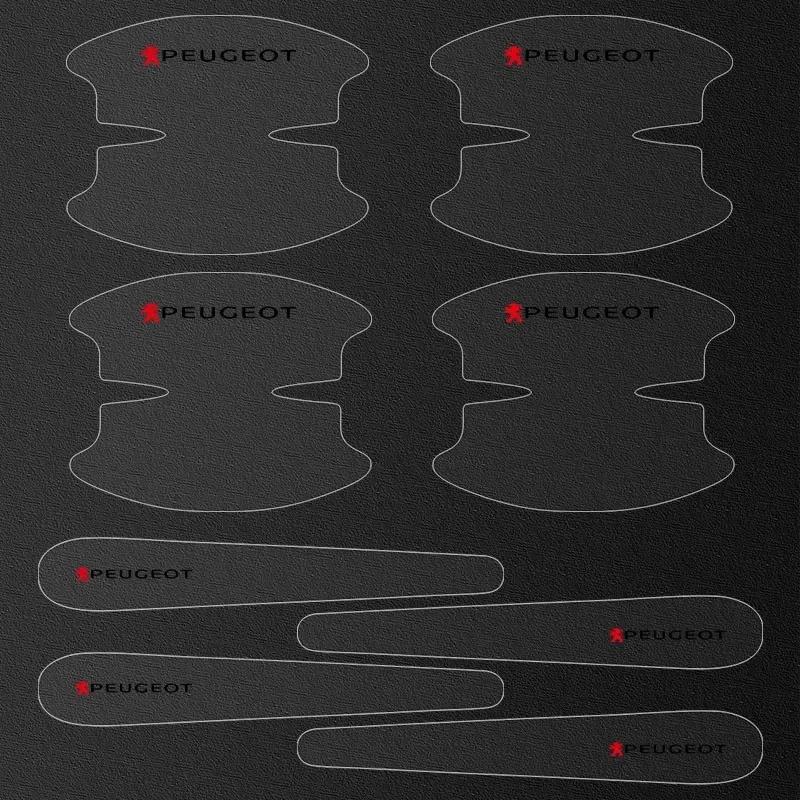 

Car Door Handle Cup Protector Stickers Protection Film Accessories For Peugeot 206 308 307 208 207 3008 2008 508 407 301 406 408